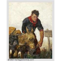 Henry C. Murphy - Attributed - Original Pulp Painting (c.1930).Oil on canvas, approximately 26