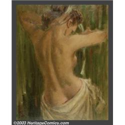 Leo Nowack - Original Painting (1960-1970).Oil on canvas board, framed (38.5 x 32