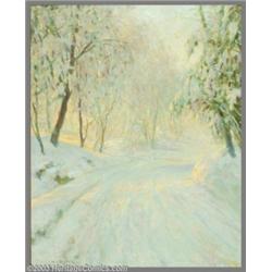 Walter Launt Palmer (1854-1932) Original Illustration.Titled: Magic Hour