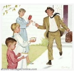 Verne Tossey (1920-2002) Original Illustration (c.1950)