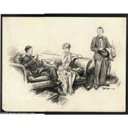 Raeburn Van Buren (1891-1987) Original Magazine Story Illustration (1928)