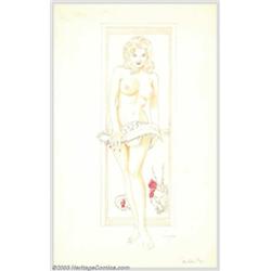 Alberto Vargas (1896-1982) Original Preliminary Illustration (c.1965)