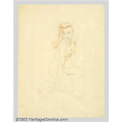 Alberto Vargas (1896-1982) Original Pin-up Preliminary (c.1943)