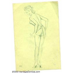 Alberto Vargas (1896-1982) Original Pin-up Sketch (c.1950)