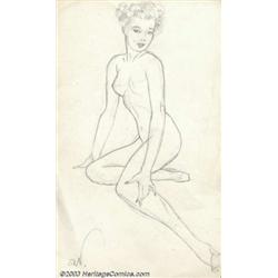 Alberto Vargas (1896-1982) Original Pin-up Sketch (c.1950)