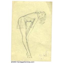 Alberto Vargas (1896-1982) Original Pin-up Sketch (c.1950)