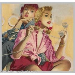 Jon Whitcomb (1906-1988) Original Magazine Story Illustration (c.1950)