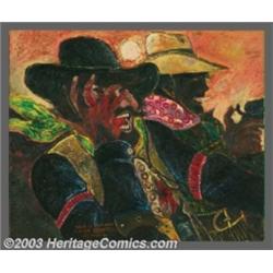 S. Clay Wilson - Original Illustration (1962).Titled: Death At High Noon In Old Badwater