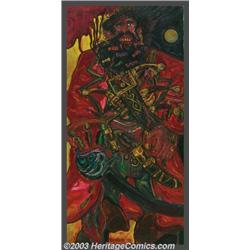 S. Clay Wilson - Original Illustration (1961).Titled on verso: Black Beard the Pirate