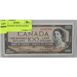 1954 CANADIAN 100 DOLLAR BILL