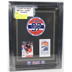 CONNOR MCDAVID PRE NHL CARD FRAMED