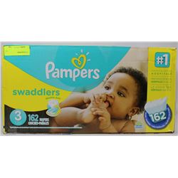 162PC PAMPERS SWADDLERS DIAPERS