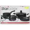 Image 1 : STARBASIX 7PC NON-STICK SURFACE COOKWARE SET