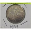 Image 1 : GERMAN NAZI 5 MARK 1939 COIN