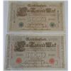 Image 1 : LOT OF 2 GERMAN 1910 1000 MARK BANK NOTES