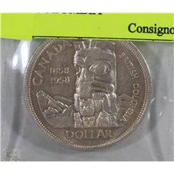 1858-1958 CANADIAN DOLLAR BRITISH COLUMBIA
