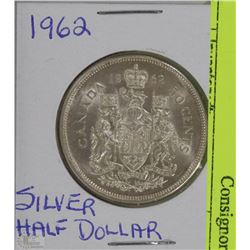 1962 CANADA SILVER HALF-DOLLAR