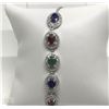 Image 2 : #5-STERLING SILVER SAPPHIRE, EMERALD & RUBY
