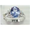 Image 1 : #6-14KT WHITE GOLD TANZANITE & DIAMOND RING