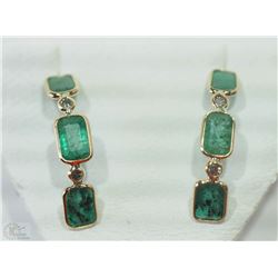 #10-14KT YELLOW GOLD EMERALD & DIAMOND