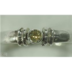 #12-STERLING SILVER DIAMOND RING