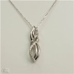 #13-STERLING SILVER DIAMOND PENDANT