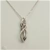 Image 1 : #13-STERLING SILVER DIAMOND PENDANT