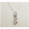 Image 2 : #13-STERLING SILVER DIAMOND PENDANT