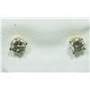 Image 2 : #14-14KT WHITE GOLD DIAMOND EARRINGS