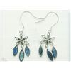 Image 2 : #17-14KT WHITE GOLD SAPPHIRE EARRINGS