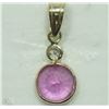 Image 2 : #19-14KT YELLOW GOLD RUBY & DIAMOND PENDANT