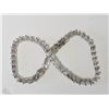 Image 1 : #22-STERLING SILVER DIAMOND TENNIS BRACELET