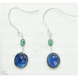 #24-14KT WHITE GOLD SAPPHIRE & EMERALD