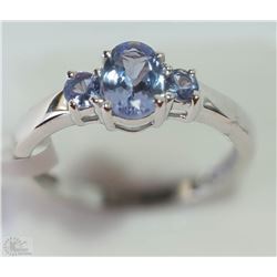 #27-STERLING SILVER TANZANITE RING