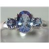 Image 2 : #27-STERLING SILVER TANZANITE RING