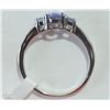 Image 3 : #27-STERLING SILVER TANZANITE RING