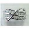 Image 1 : #30-STERLING SILVER CUBIC ZIRCONIA RING