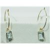 Image 1 : #31-10KT GOLD AQUAMARINE EARRING