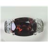 Image 1 : #32-STERLING SILVER GARNET RING