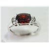 Image 2 : #32-STERLING SILVER GARNET RING