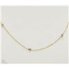 Image 2 : #39-10KT YELLOW GOLD DIAMOND NECKLACE