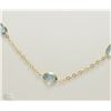 Image 2 : #40-10KT YELLOW GOLD AQUAMARINE NECKLACE