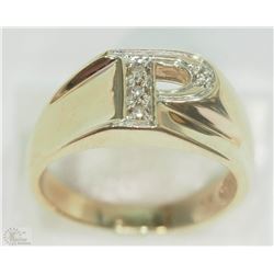 #42-10KT YELLOW -WHITE GOLD INITIAL "P''