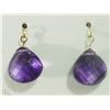 Image 1 : #46-10KT GOLD AMETHYST EARRINGS