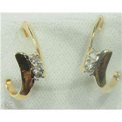 #48-10KT YELLOW GOLD DIAMOND EARRINGS