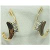 Image 1 : #48-10KT YELLOW GOLD DIAMOND EARRINGS