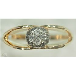 #49-10KT YELLOW WHITE GOLD DIAMOND RING