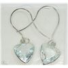 Image 1 : #50-14KT YELLOW GOLD AQUAMARINE EARRINGS