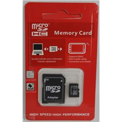 NEW 32GB MICRO SD CARD WITH ADAPTOR