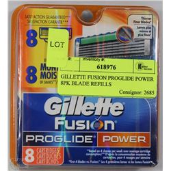 GILLETTE FUSION PROGLIDE POWER 8PK BLADE REFILLS